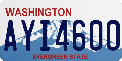 WA license plate AYI4600