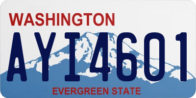 WA license plate AYI4601