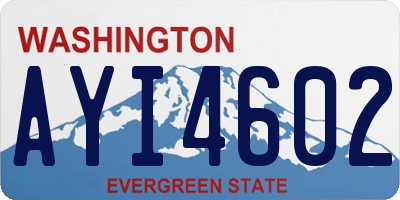 WA license plate AYI4602