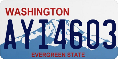 WA license plate AYI4603
