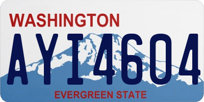 WA license plate AYI4604