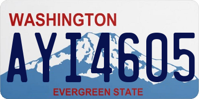 WA license plate AYI4605