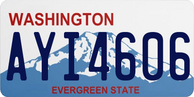 WA license plate AYI4606