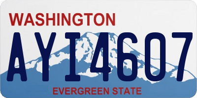 WA license plate AYI4607