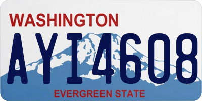 WA license plate AYI4608