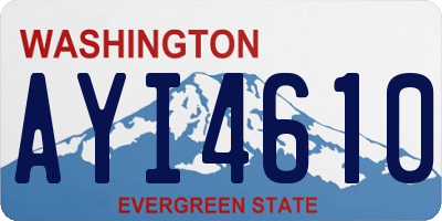 WA license plate AYI4610