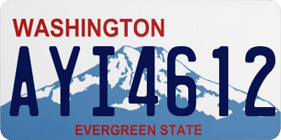 WA license plate AYI4612