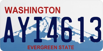 WA license plate AYI4613