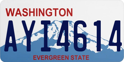 WA license plate AYI4614