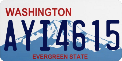 WA license plate AYI4615