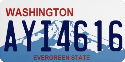 WA license plate AYI4616
