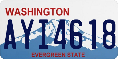 WA license plate AYI4618