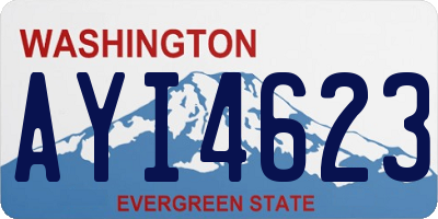 WA license plate AYI4623