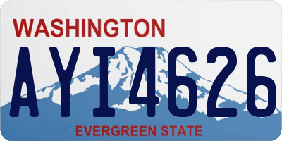 WA license plate AYI4626
