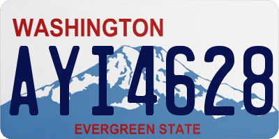 WA license plate AYI4628