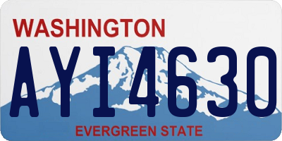 WA license plate AYI4630