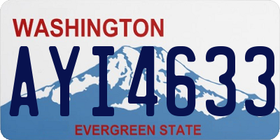 WA license plate AYI4633
