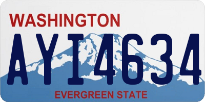WA license plate AYI4634