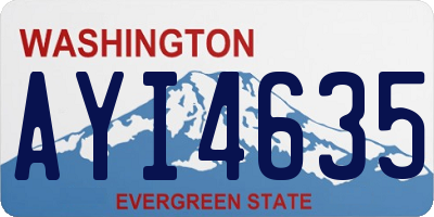 WA license plate AYI4635
