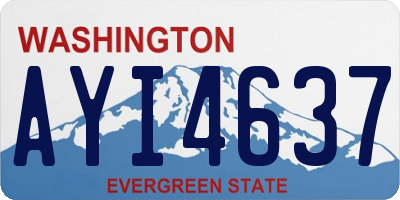 WA license plate AYI4637