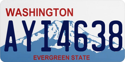 WA license plate AYI4638