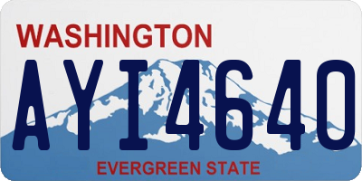 WA license plate AYI4640