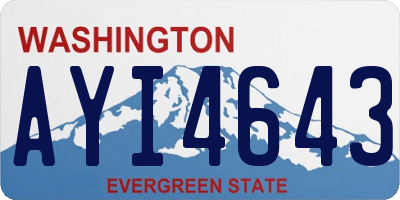 WA license plate AYI4643
