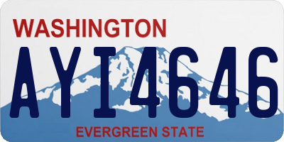 WA license plate AYI4646