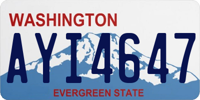 WA license plate AYI4647