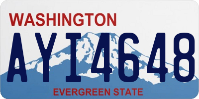 WA license plate AYI4648