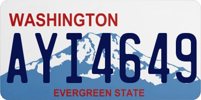 WA license plate AYI4649