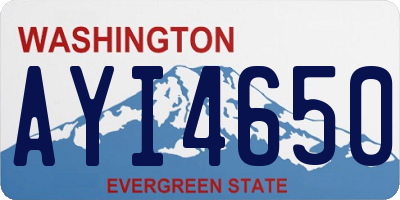 WA license plate AYI4650