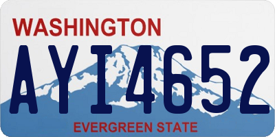 WA license plate AYI4652