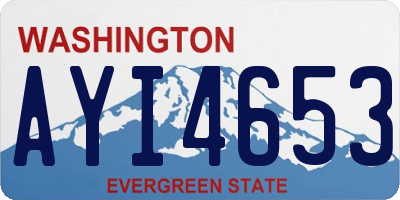 WA license plate AYI4653