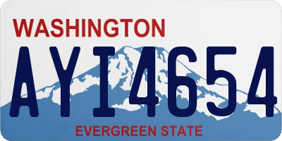 WA license plate AYI4654