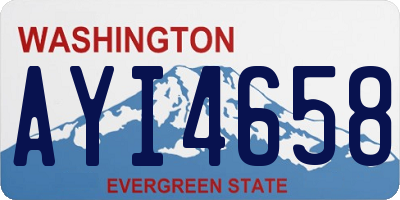 WA license plate AYI4658
