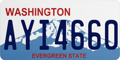 WA license plate AYI4660