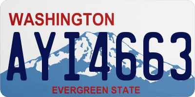 WA license plate AYI4663