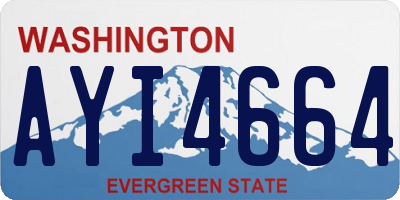 WA license plate AYI4664
