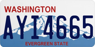 WA license plate AYI4665
