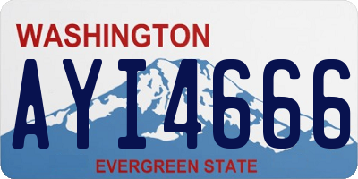 WA license plate AYI4666