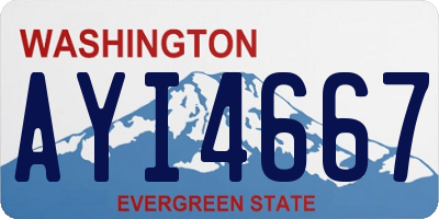 WA license plate AYI4667