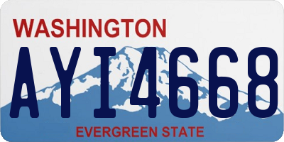 WA license plate AYI4668