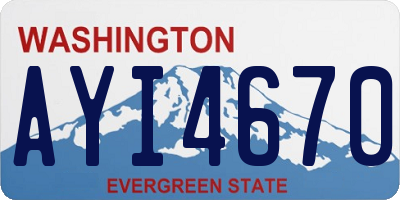 WA license plate AYI4670