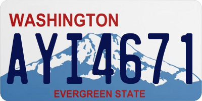 WA license plate AYI4671
