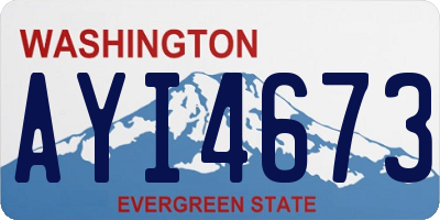 WA license plate AYI4673