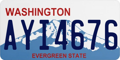 WA license plate AYI4676