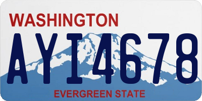 WA license plate AYI4678