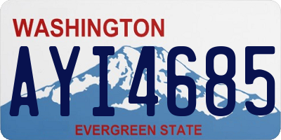 WA license plate AYI4685