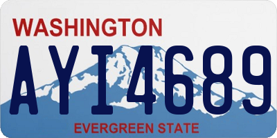 WA license plate AYI4689